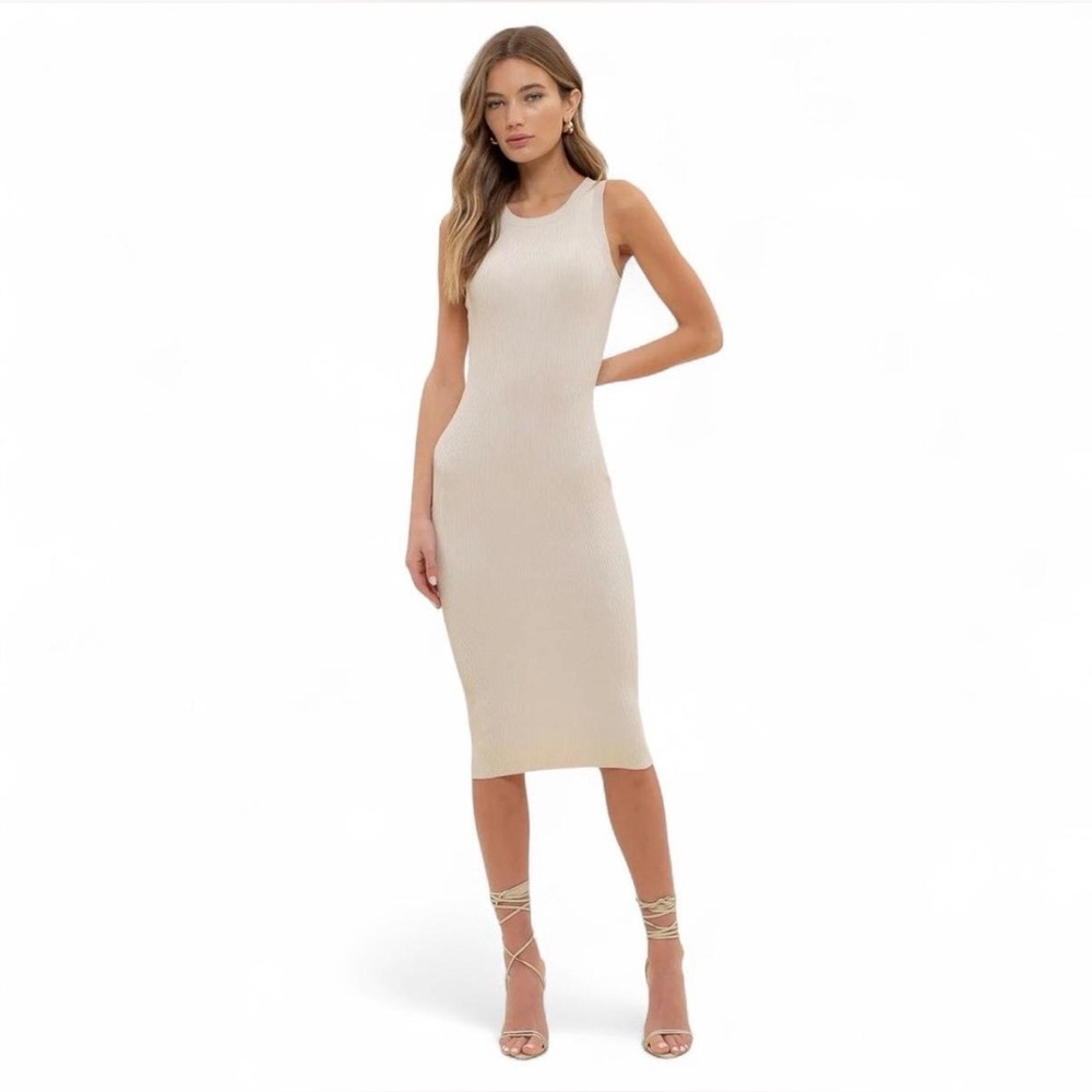 Ribbed Knit Midi Dress EUC